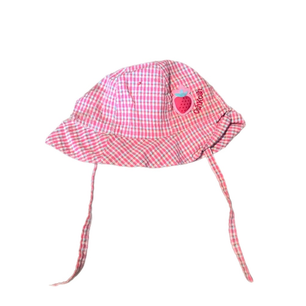 Y2K OshKosh B'gosh Baby Girl Plaid Sun Hat | Size - 0-9 Months